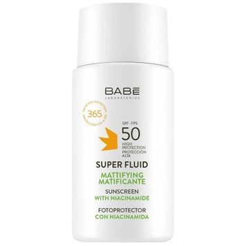 Солнцезащитный супер флюид SPF 50 с матирующим эффектом BABE Laboratorios Super Fluid SPF 50, 50 мл на KRKR.COM.UA