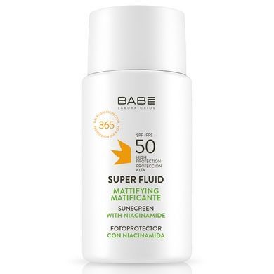 Солнцезащитный супер флюид SPF 50 с матирующим эффектом BABE Laboratorios Super Fluid SPF 50, 50 мл на KRKR.COM.UA