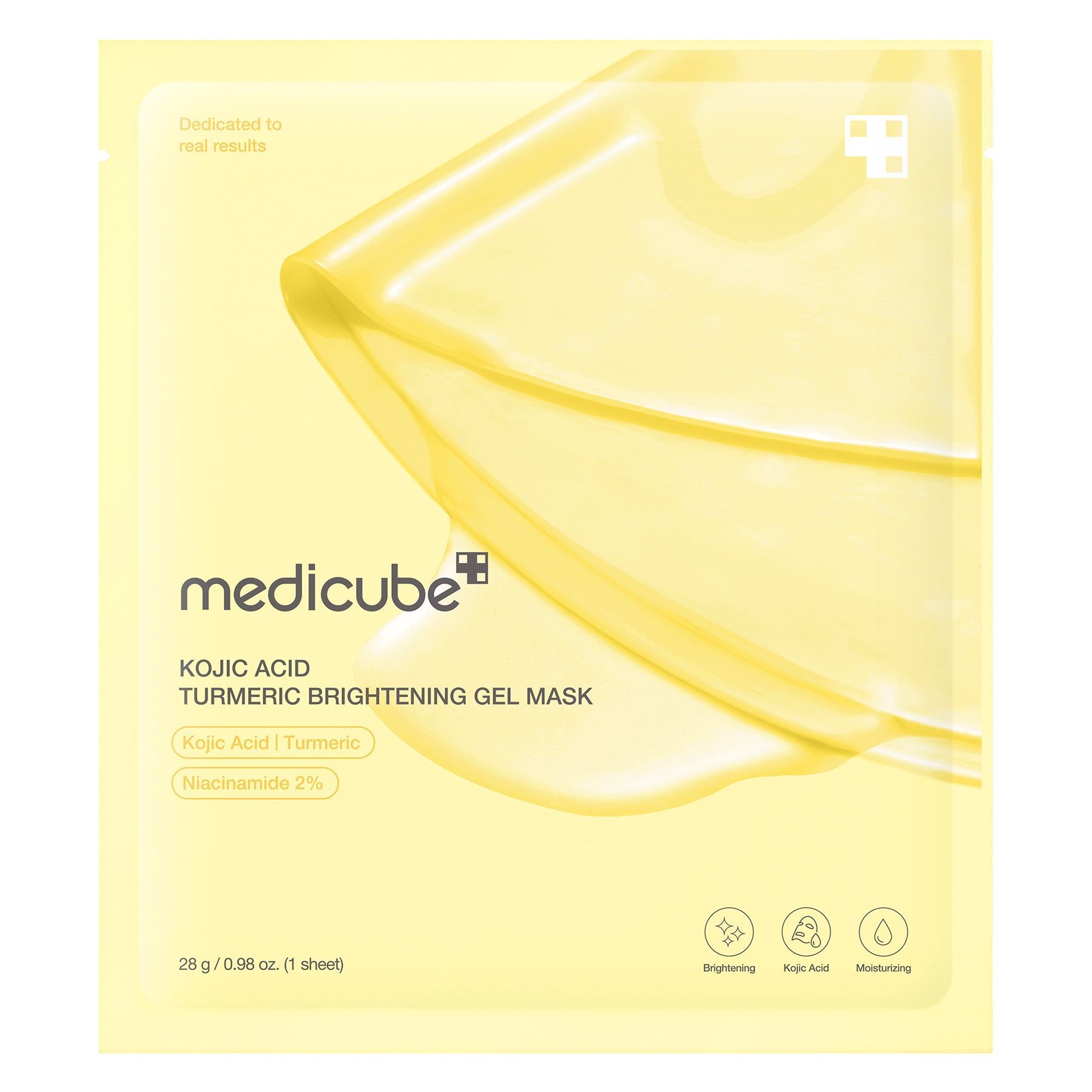 Medicube Kojic Acid Turmeric Brightening Gel Mask, 1 шт * 28 г