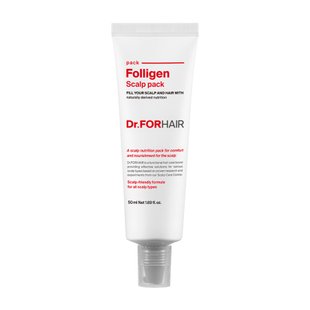 Оздоровлююча маска для шкіри голови Dr. FORHAIR Folligen Scalp Pack, Мініатюра 50мл Купити в Україні