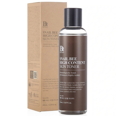 Тонер с муцином улитки и пчелиным ядом Benton Snail Bee High Content Skin Toner, 150мл на KRKR.COM.UA