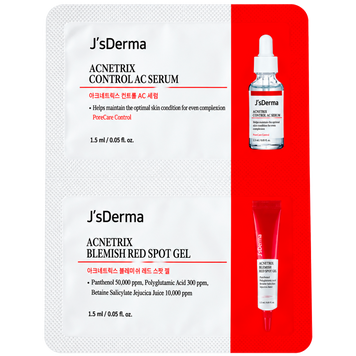 Набір тестерів J'sDerma Acne Kit Sample Pouch, 1,5 мл * 2 шт на KRKR.COM.UA