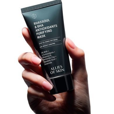 Очищуюча маска для обличчя Allies of Skin Rhassoul & BHA Antioxidants Purifying Mask, 50 мл на KRKR.COM.UA