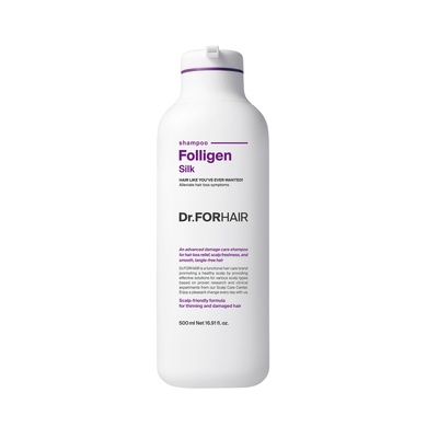 Шампунь для сухого та пошкодженого волосся Dr.FORHAIR Folligen Silk Shampoo, 500мл Купити в Україні