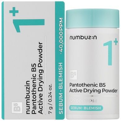 Пудра против воспалений с пантенолом и ниацинамидом Numbuzin No.1 Pantothenic B5 Active Drying Powder, 7 г на KRKR.COM.UA