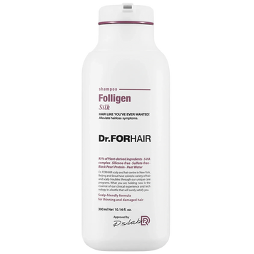 Шампунь для сухого та пошкодженого волосся Dr.FORHAIR Folligen Silk Shampoo, 300мл на KRKR.COM.UA