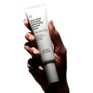 Нічний мультикислотний пілінг з ретинолом Allies of Skin Multi Acids & Retinoid Brightening Sleeping Facial, 48 мл на KRKR.COM.UA