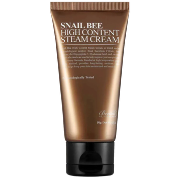 Крем з муцином равлика і бджолиною отрутою Benton Snail Bee High Content Steam Cream, 50г на KRKR.COM.UA