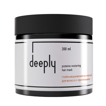 Глибоковідновлююча маска для волосся з протеїнами Deeply Protein Restoring Hair Mask, 300 мл на KRKR.COM.UA