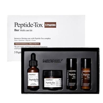 Антивозрастной пептидный набор для ухода за лицом MEDIPEEL Peptide Tox Bor Multi Care Kit, 4 в 1 на KRKR.COM.UA