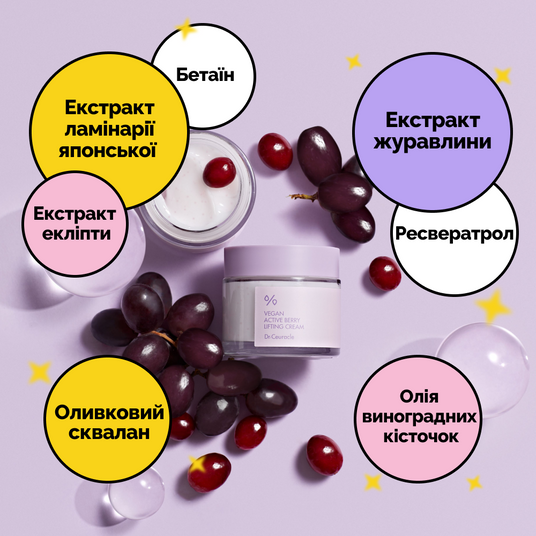 Dr.Ceuracle Vegan Active Berry Lifting Cream, 75 г❤️купити у