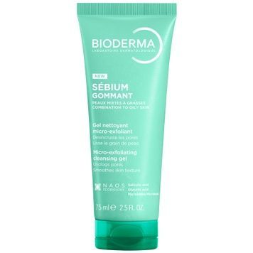 Гель для вмивання комбінованої та жирної шкіри Bioderma Sebium Micro-Exfoliating Cleansing Gel, 75 мл на KRKR.COM.UA