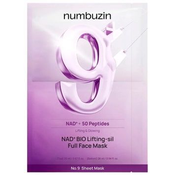 Лифтинг-маска для упругости кожи лица Numbuzin No. 9 NAD Bio Lifting-sil Full Face Pack Sheet, 20 мл * 1 шт на KRKR.COM.UA