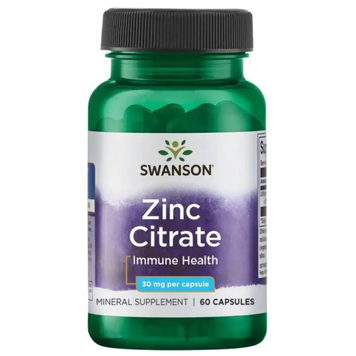 Цинк цитрат 30 мг Swanson Zinc Citrate 30mg, 60 шт на KRKR.COM.UA