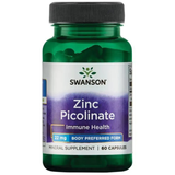 Фото Цинк пиколинат 22 мг Swanson Zinc Picolinate Body Preferred Form 22mg, 60 шт на KRKR.COM.UA