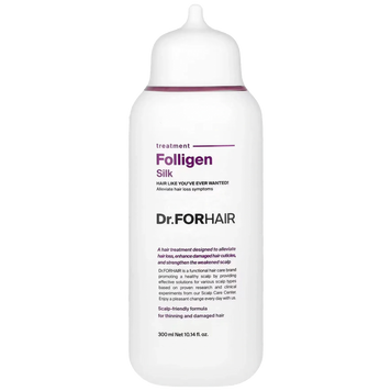 Відновлююча маска - кондиціонер для пошкодженого волосся Dr.FORHAIR Folligen Silk Treatment, 300мл на KRKR.COM.UA