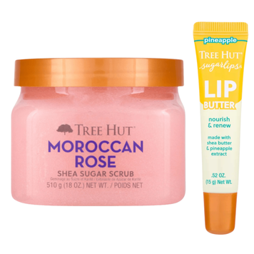 Набір для догляду за тілом та губами Tree Hut Rose & Pineapple Glow Set, 2 в 1 на KRKR.COM.UA