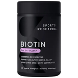 Фото Биотин 10000 мкг Sports Research Biotin 10,000mcg, 120 шт на KRKR.COM.UA