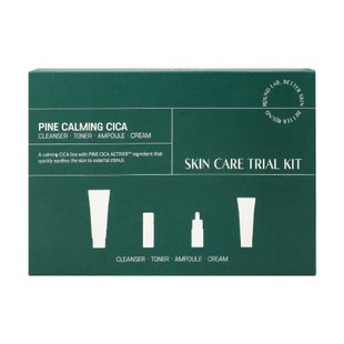 Набір мініверсій засобів з екстрактом голок сосни ROUND LAB Pine Calming Cica Trial Kit, 4 в 1 Купити в Україні