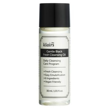 Уценка Гидрофильное масло Dear Klairs Gentle Black Fresh Cleansing Oil, 30 мл, Миниатюра на KRKR.COM.UA