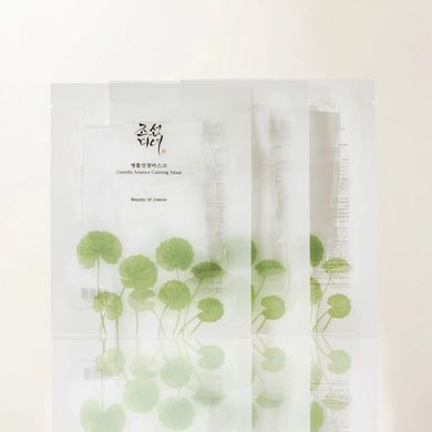 Заспокійлива тканинна маска з екстрактом центелли Beauty of Joseon Centella Asiatica Calming Mask, 25 мл * 10 шт на KRKR.COM.UA