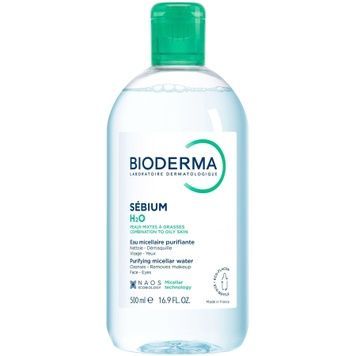Міцелярний лосьйон Bioderma Sebium H2O Micellaire Solution, 500 мл на KRKR.COM.UA