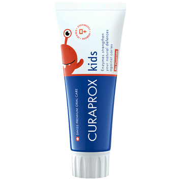 Дитяча зубна паста з фтором та смаком полуниці - з 2-х років, CURAPROX Kids Strawberry, 60 мл на KRKR.COM.UA