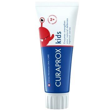 Детская зубная паста с фтором и вкусом клубники - с 2-х лет, CURAPROX Kids Strawberry, 60 мл на KRKR.COM.UA