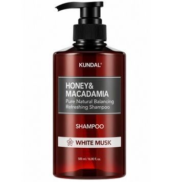 Натуральний парфумований шампунь KUNDAL Honey & Macadamia Nature Shampoo White Musk, 500 мл на KRKR.COM.UA