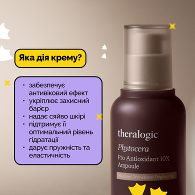 Уценка Антиоксидантная сыворотка с керамидами и фитостеролом для сухой и зрелой кожи Theralogic Phytocera Pro Antioxidant 10X Ampoule, 50 мл на KRKR.COM.UA