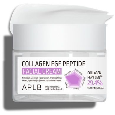 Крем для упругости и восстановления кожи с коллагеном, EGF и пептидами APLB Collagen EGF Peptide Facial Cream, 55 мл на KRKR.COM.UA