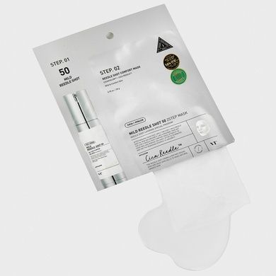 Двухэтапная маска для лица с микроиглами VT Mild Reedle Shot 50 2-Step Mask, 1 шт * 20 г + 1,5 г на KRKR.COM.UA