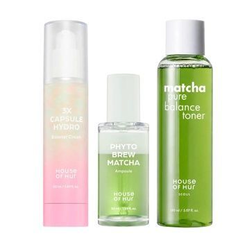 2+1 Набір "Глибоке зволоження" House of Hur 3X Hydro Booster & Matcha Ampoule + Toner на KRKR.COM.UA