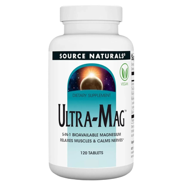Магнієвий комплекс Source Naturals Ultra-Mag Magnesium Complex, 120 шт на KRKR.COM.UA
