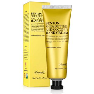 Крем для рук з маслом ши та кокосом Benton Shea Butter and Coconut Hand Cream, 50 г Купити в Україні