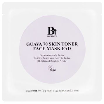 Заспокійливі тонер-педи з гуавою та азуленом Benton Guava 70 Skin Toner Face Mask Pad, 2 шт на KRKR.COM.UA
