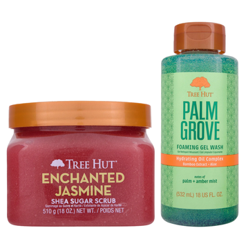 Набір для очищення та оновлення тіла Tree Hut Jasmine & Palm Grove Body Care Set, 2 в 1 на KRKR.COM.UA