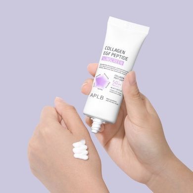 Сонцезахисний крем з колагеном, EGF та пептидами APLB Collagen EGF Peptide Sunscreen SPF50+ PA++++, 40 мл на KRKR.COM.UA