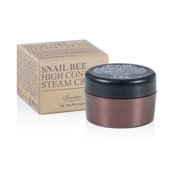 Крем з муцином равлика і бджолиною отрутою Benton Snail Bee High Content Steam Cream, Мініатюра 12г на KRKR.COM.UA