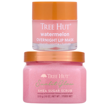 Набір для оновлення тіла та нічного догляду за губами Tree Hut Sunlit Glow & Watermelon Set, 2 в 1 на KRKR.COM.UA