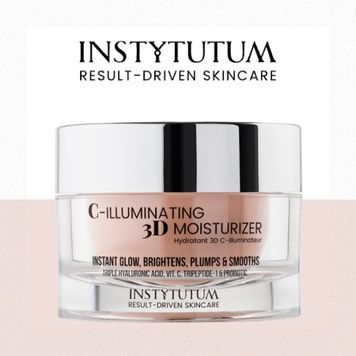 Увлажняющий крем с эффектом сияния Instytutum C-Illuminating 3D Moisturizer, 2 мл, Саше (Тестер) на KRKR.COM.UA