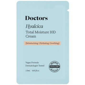 Зволожувальний крем з 10 формами гіалуронової кислоти та центелою Doctors Hyalcica Total Moisture 10 D Cream, тестер 1.5 мл на KRKR.COM.UA