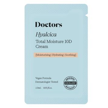 Зволожувальний крем з 10 формами гіалуронової кислоти та центелою Doctors Hyalcica Total Moisture 10 D Cream, тестер 1.5 мл на KRKR.COM.UA
