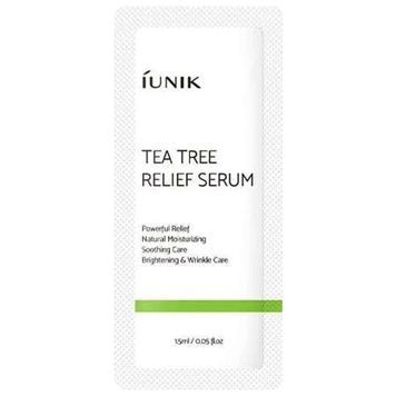 Пробник заспокійливої сироватки для обличчя з чайним деревом IUNIK Tea Tree Relief Serum, 1,5 мл на KRKR.COM.UA
