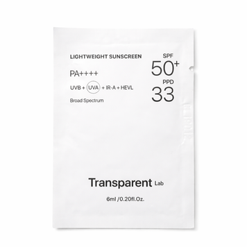 Легкий сонцезахисний крем Transparent Lab Lightweight Sunscreen SPF50+, 6 мл на KRKR.COM.UA