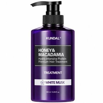 Інтенсивно відновлювальний кондиціонер-маска для волосся KUNDAL Honey & Macadamia Treatment White Musk, 500 мл на KRKR.COM.UA