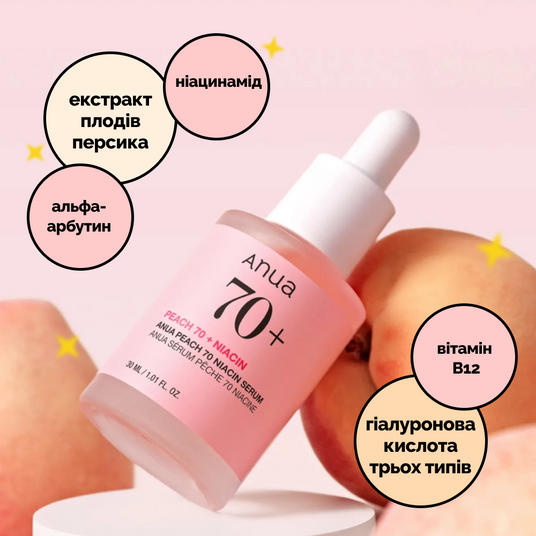 Anua Peach 70 Niacin Serum, 30 мл❤️купить в Киеве, Украина