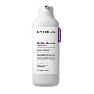 Антивозрастной шампунь для ослабленной кожи головы и тонких волос Dr.FORHAIR Heritage Shampoo Sweet Delight, 500 мл Купить в Украине