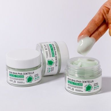 Крем для проблемной кожи с AHA, BHA, PHA и центеллой азиатской APLB AHA BHA PHA Centella Facial Cream, 55 мл на KRKR.COM.UA