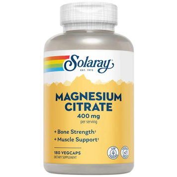 Магний цитрат 400 мг Solaray Magnesium Citrate 400mg, 180 шт на KRKR.COM.UA
